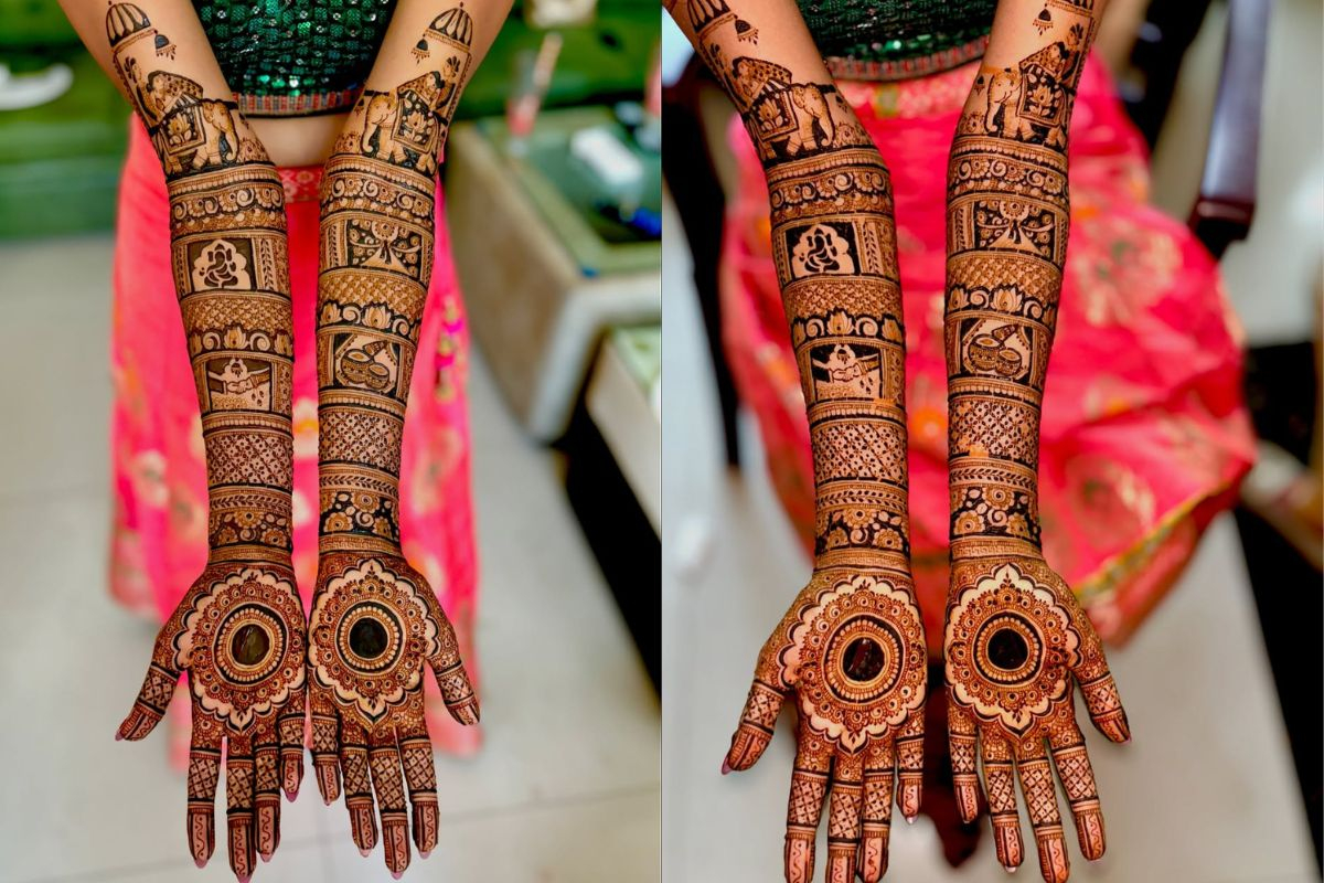 Latest Bridal Mehndi Design: ट्रेडिशनल और मॉडर्न टच के साथ हाथों में रचाएं पिया के नाम की मेहंदी, निगाहें नहीं हटेंगी 3 Rajshahi Mehndi Design
