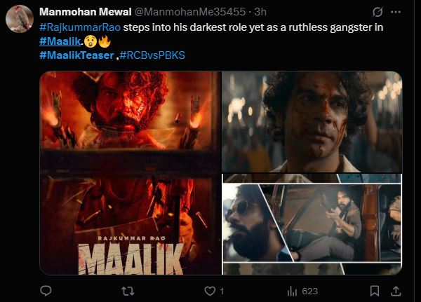 Maalik Teaser Review: खूनी लुक में छाए राजकुमार राव, भयानक टीजर देख नेटिजन्स बोले- एक और ब्लॉकबस्टर के… 3 2
