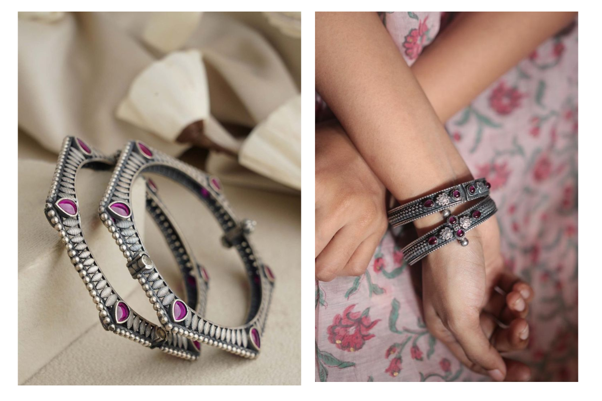 Oxidised Kada Bangles: फैशन में छाया है ऑक्सीडाइज चूड़ियों का क्रेज देखें 15 लेटेस्ट डिजाइन 3 Kada Bangles Design 1