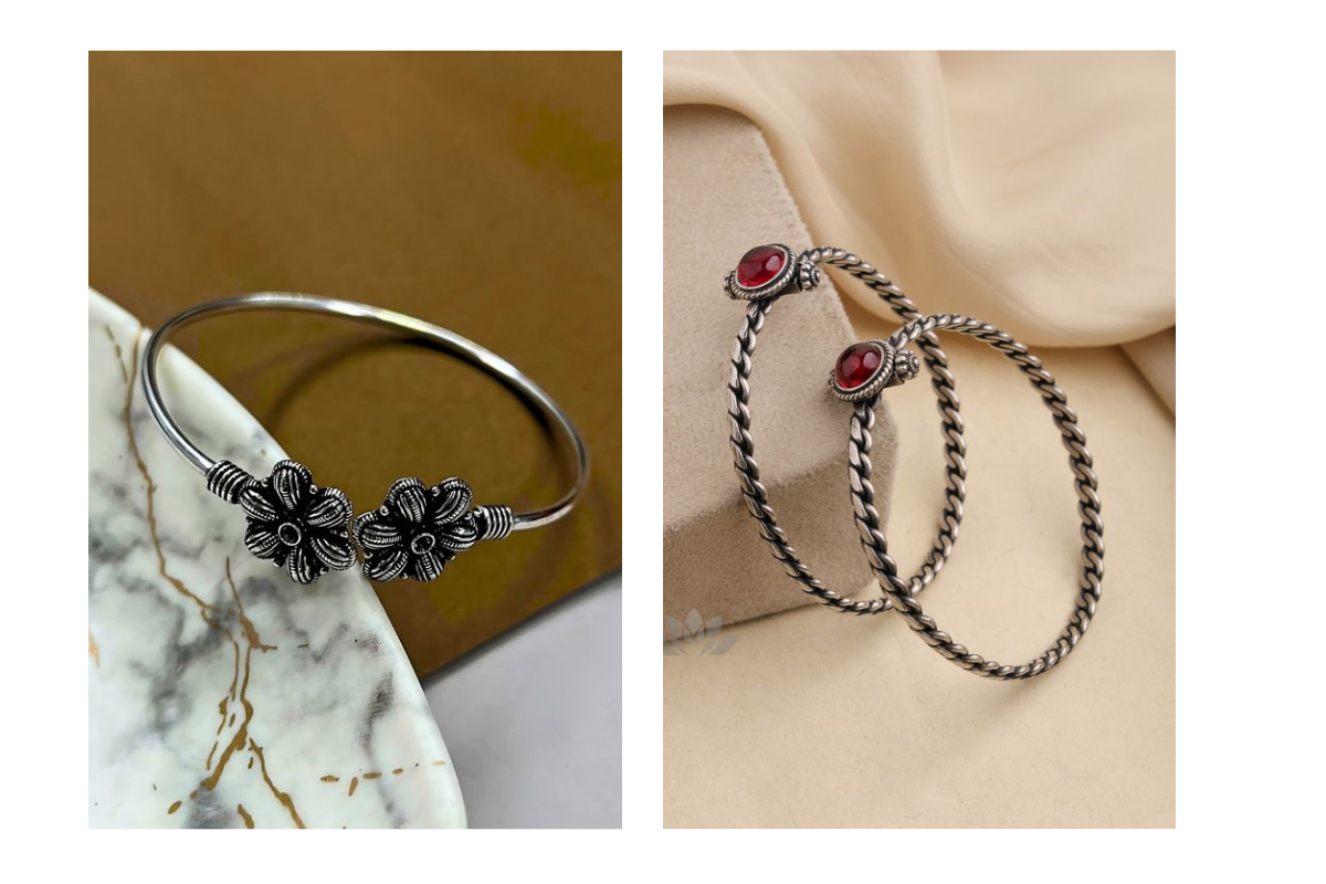 Oxidised Kada Bangles: फैशन में छाया है ऑक्सीडाइज चूड़ियों का क्रेज देखें 15 लेटेस्ट डिजाइन 9 Kada Bangles Design 8