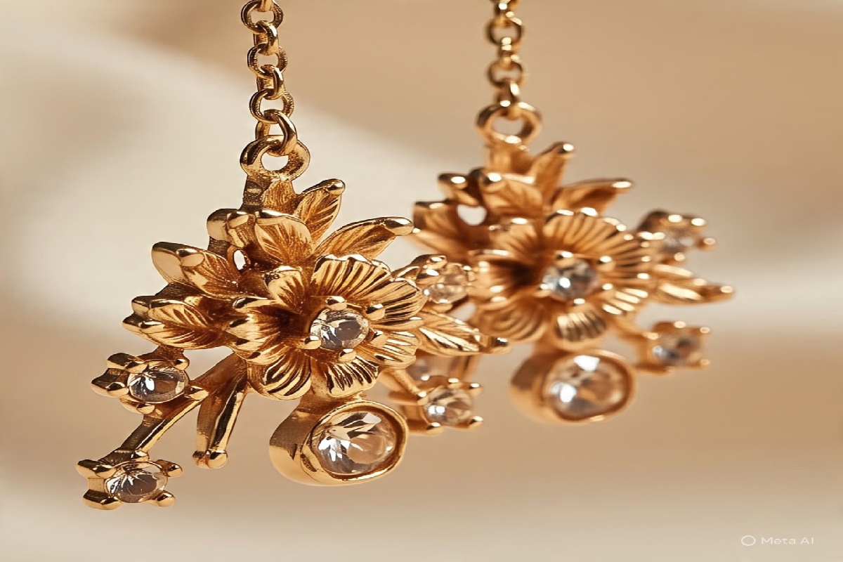 Trendy Earring Designs: देसी लुक में लगाना है विदेशी तड़का, तो जरूर चुने ये ट्रेंडिंग गोल्ड इयररिंग्स 3 Florl