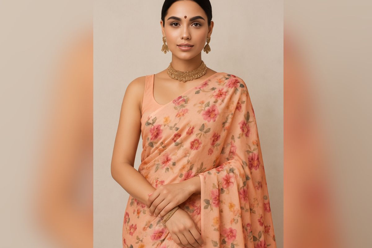 Raksha Bandhan Saree Design: रक्षाबंधन पर अपनाएं ये एलिगेंट साड़ी लुक्स, इन आइडियाज को करें ट्राई 2 Floral Print Saree