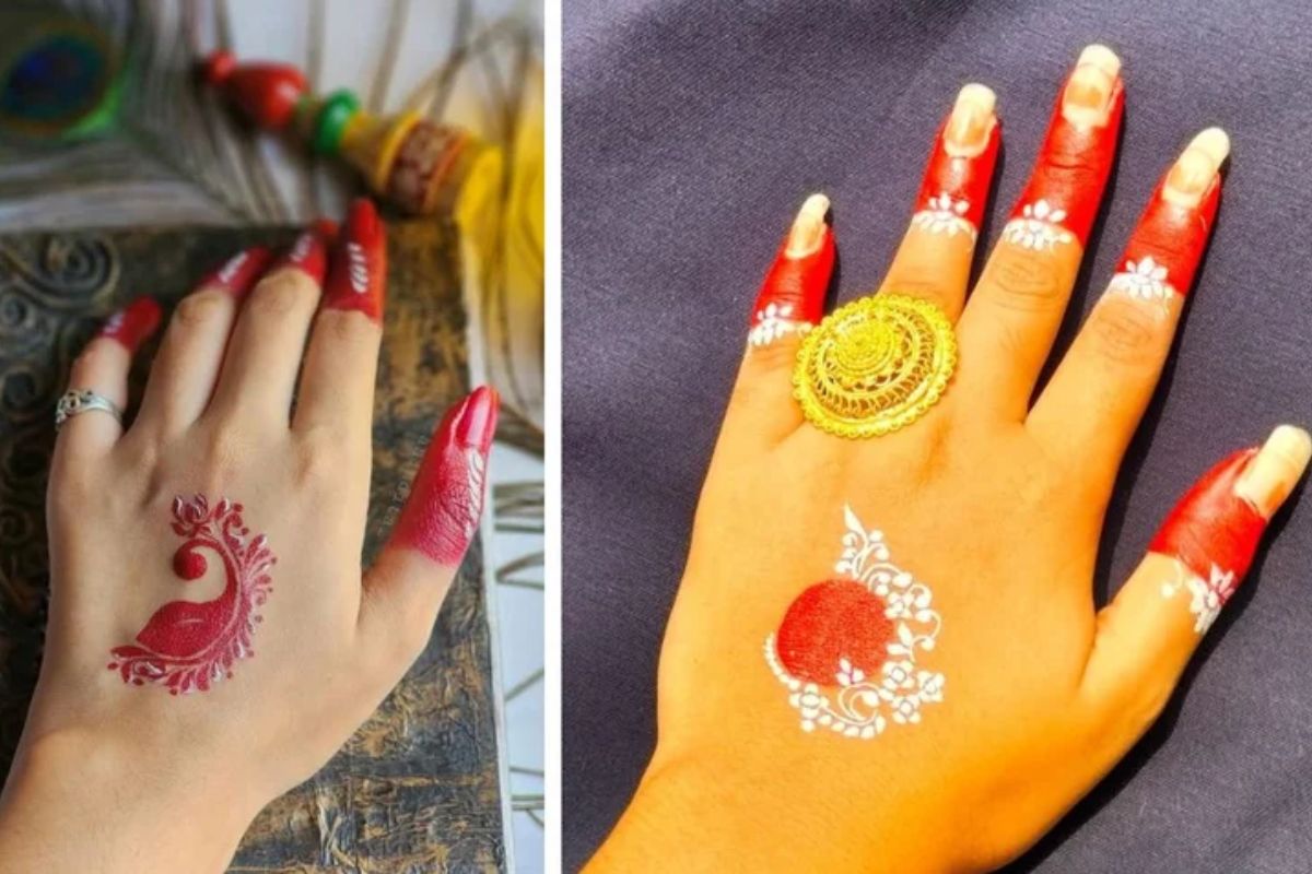 Last Minute Alta Design: आलता लगाने का नहीं मिला समय तो, ट्राय करें ये आसान डिजाइन पैरों की बढ़ेगी खूबसूरती 7 Minimal Hand Mehndi Aalta Design