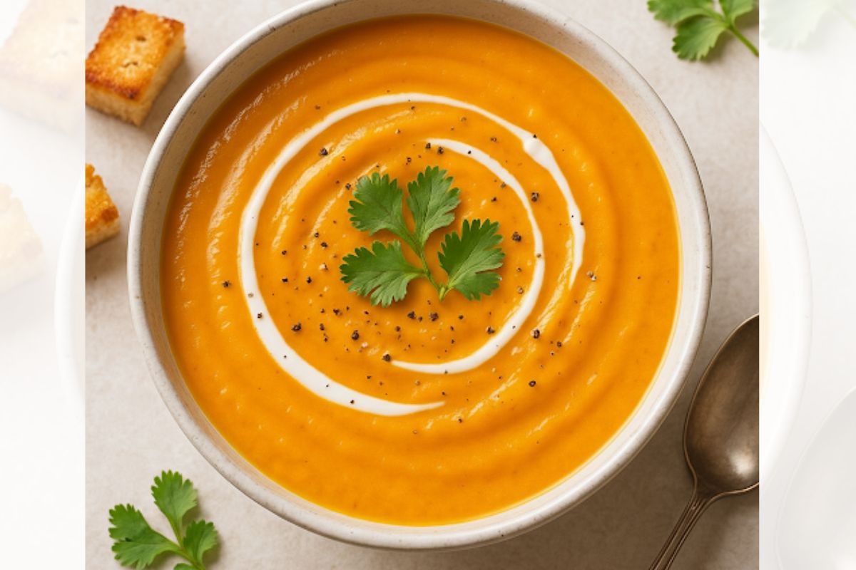 Pumpkin Soup Recipe: सिर्फ 10 मिनट में बनाएं हेल्दी और क्रीमी सूप, जानें सिक्रेट रेसिपी 2 Pumpkin Soup Recipe
