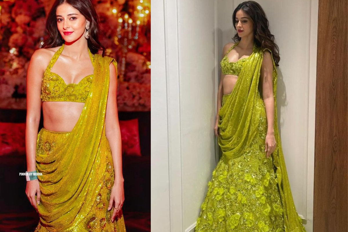 Ananaya Pandey Green Lehnga Look